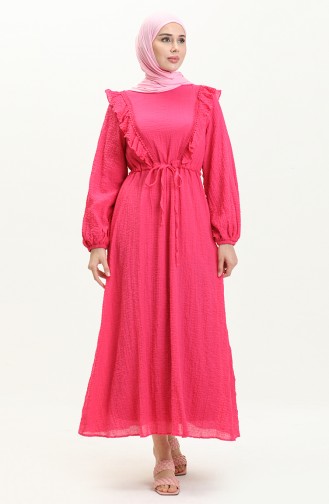 Fuchsia İslamitische Jurk 5729