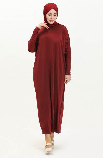Fledermaus-Ärmel Sandy Kleid 4334-01 Burgund 4334-01