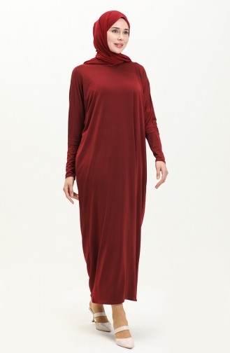 Fledermaus-Ärmel Sandy Kleid 4334-01 Burgund 4334-01