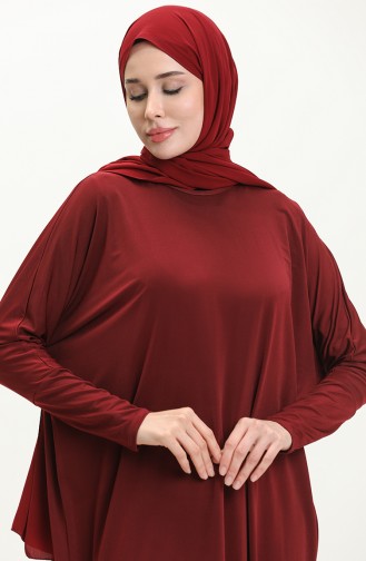 Fledermaus-Ärmel Sandy Kleid 4334-01 Burgund 4334-01