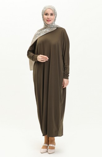 Khaki İslamitische Jurk 4334-02