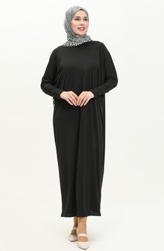 Fledermausärmeliges Sandy Kleid 4334-03 Schwarz 4334-03