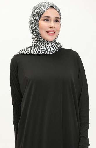 Fledermausärmeliges Sandy Kleid 4334-03 Schwarz 4334-03