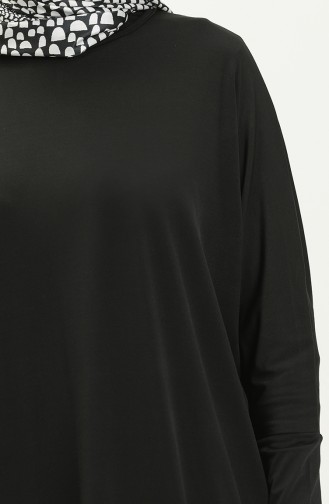 Fledermausärmeliges Sandy Kleid 4334-03 Schwarz 4334-03