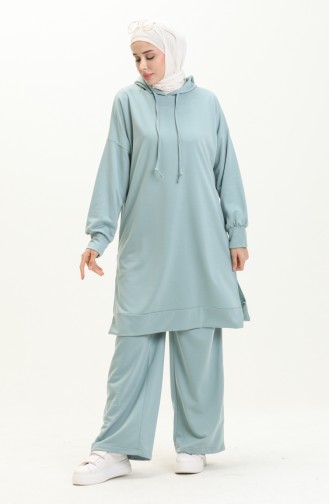 Hooded Tracksuit Set 0057-02 Mint Blue 0057-02