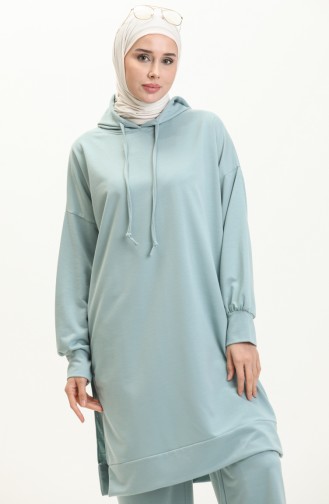 Hooded Tracksuit Set 0057-02 Mint Blue 0057-02