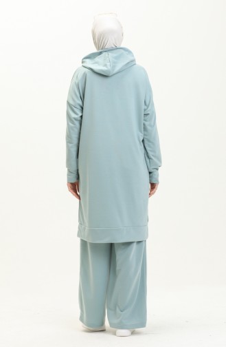 Hooded Tracksuit Set 0057-02 Mint Blue 0057-02