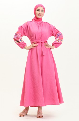 Fuchsia İslamitische Jurk 5317