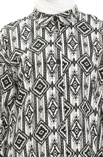 Viscose Fabric Patterned Tunic Trousers Double Suit 24Y2011-02 Black 24Y2011-02