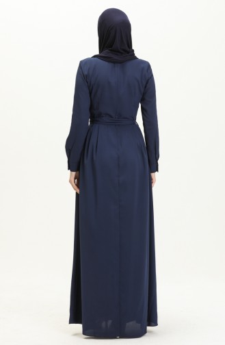 Robe à Ceinture 60307-01 Bleu Marine 60307-01