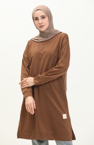 Tunique Sport Fendue 0065-01 Marron 0065-01