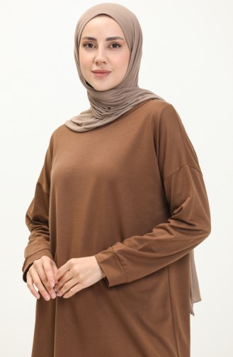 Tunique Sport Fendue 0065-01 Marron 0065-01