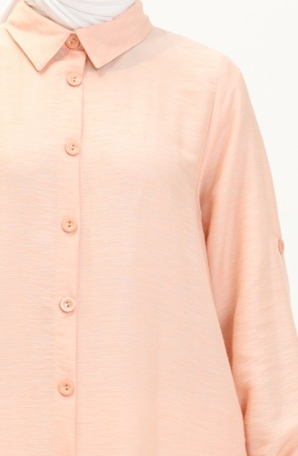 Buttoned Slit Long Tunic 24Y8849A-03 Powder 24Y8849A-03