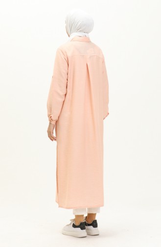 Buttoned Slit Long Tunic 24Y8849A-03 Powder 24Y8849A-03