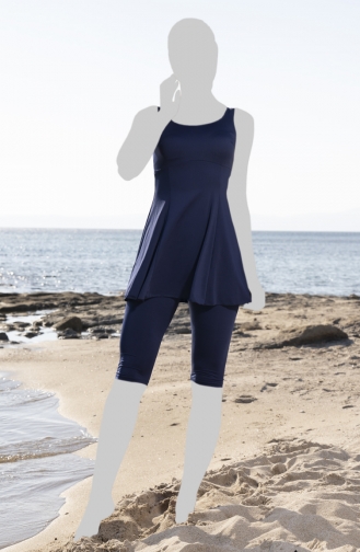Maillot de Bain Hijab Bleu Marine 22600-01