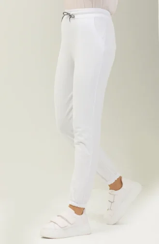 Cepli Jogger Eşofman Altı 0271-03 Beyaz