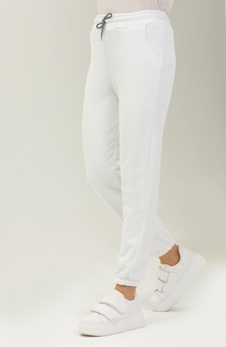 Pantalon Sport avec Poches 0272-01 Blanc 0272-01