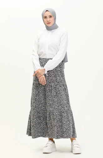 Jupe à Motifs 8607-01 Anthracite 8607-01