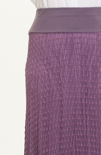 Pleated Lace Skirt 0134-05 Plum 0134-05