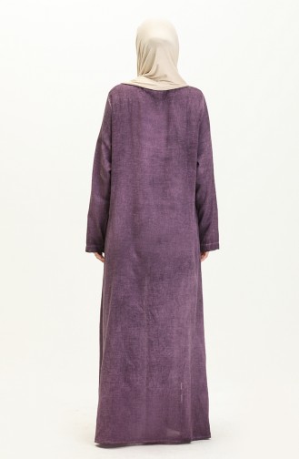 Şile Fabric Authentic Abaya 8383-03 Purple 8383-03