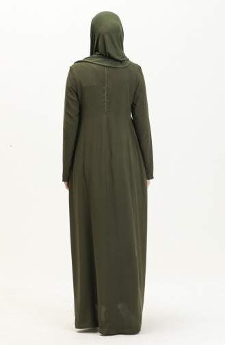 Sefamerve Baumwolle Schwangerschaftskleid 238147-03 Khaki 238147-03