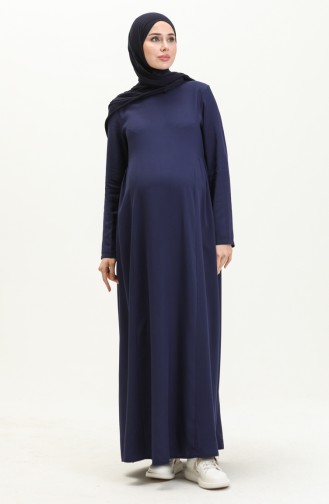 Sefamerve Cotton Maternity Dress 238147-04 Navy Blue 238147-04