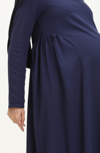 Sefamerve Cotton Maternity Dress 238147-04 Navy Blue 238147-04