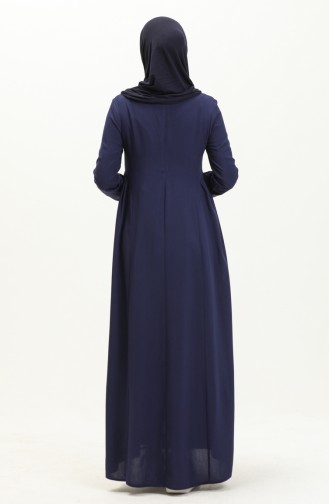 Sefamerve Cotton Maternity Dress 238147-04 Navy Blue 238147-04