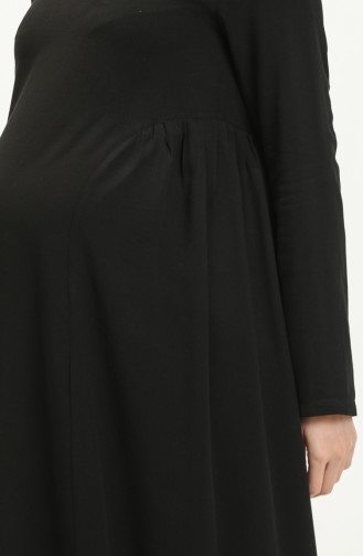 Sefamerve Cotton Maternity Dress 238147-01 Black 238147-01