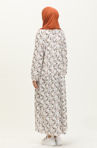 Gerafftes Kleid 1874A-01 Creme 1874A-01