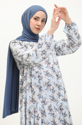 Robe Plissée 1876-01 Bleu Marine 1876-01