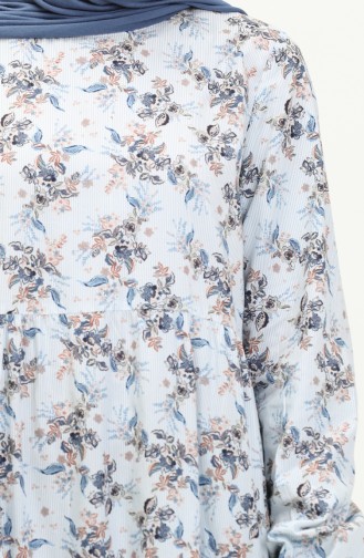 Robe Plissée 1876-01 Bleu Marine 1876-01
