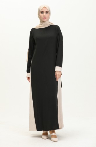 Beige İslamitische Jurk 0062-02