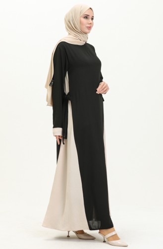 Beige İslamitische Jurk 0062-02