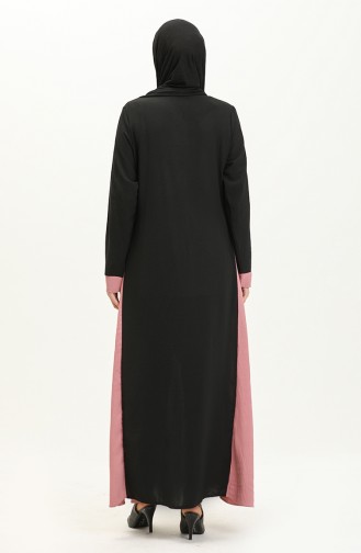 فستان لونين آيروبين 0062-03  أسود وردي فاتح 0062-03