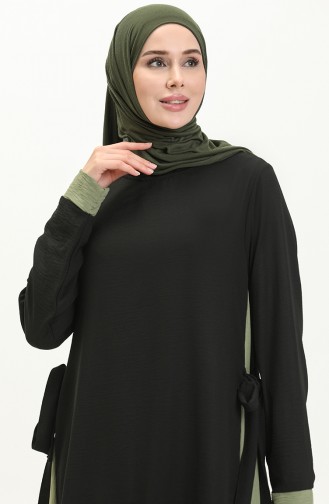 Khaki İslamitische Jurk 0062-04