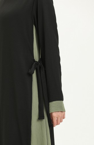 فستان لونين آيروبين 0062-04  أسود أخضر 0062-04
