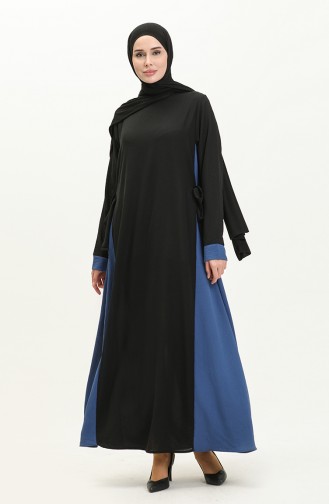 فستان لونين آيروبين  0062-06 أسود انديجو 0062-06