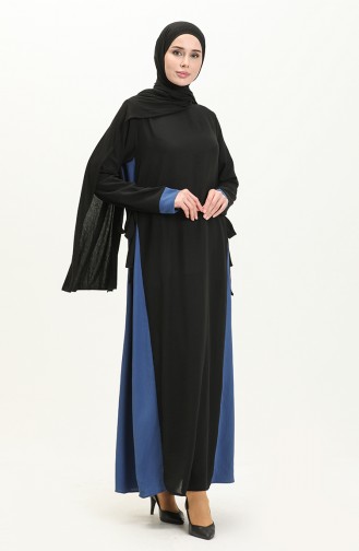 Double Color Aerobin Dress 0062-06 Black Indigo 0062-06