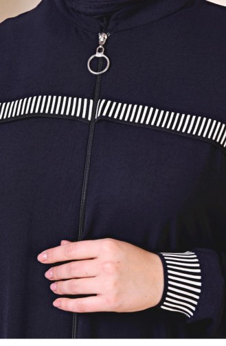 Große Aerobin-Abaya Mit Reißverschluss Für Damen Sport-Hijab-Kleidung Übergröße 8710 Schwarz 8710.siyah