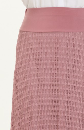 Pleated Lace Skirt 0134-03 Dusty Rose 0134-03