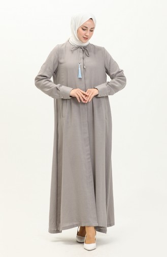 Gray Abaya 6980-04