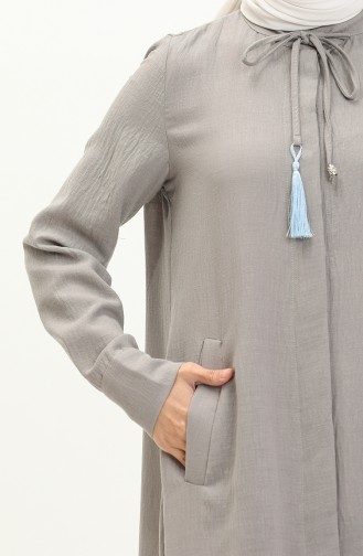 Gray Abaya 6980-04