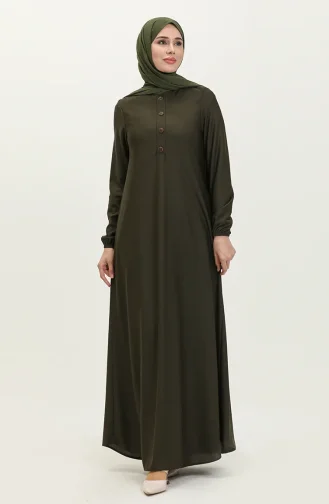 Elastischem Armausschnitt und patentiertem Kleid 0578-02 Khaki 0578-02