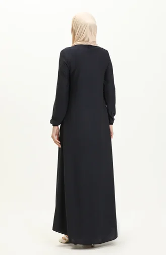 Robe à Manches Elastiques 0578-08 Bleu Marine 0578-08