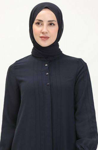Aerobin Kumaş Pileli Tunik 60054-04 Lacivert