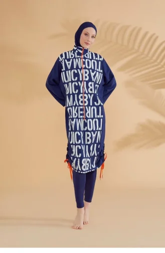 Maillot de Bain Hijab Bleu Marine 2301-1