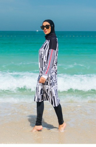Black Swimsuit Hijab 2302
