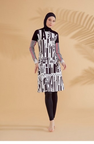 Black Modest Swimwear 2302