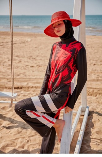 Black Swimsuit Hijab 2303